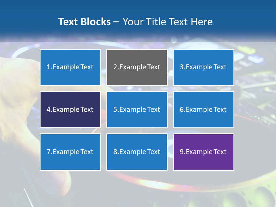 A Dj Mixing Music In Front Of A Mixer PowerPoint Template