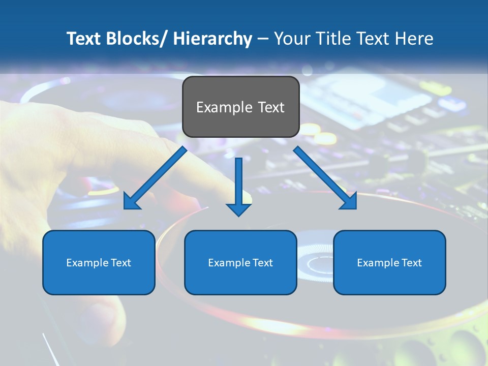 A Dj Mixing Music In Front Of A Mixer PowerPoint Template