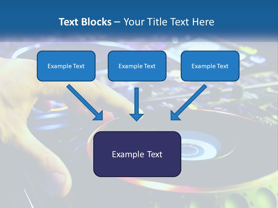 A Dj Mixing Music In Front Of A Mixer PowerPoint Template