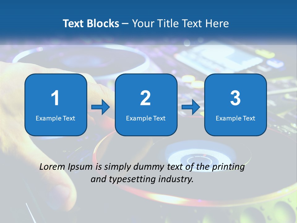 A Dj Mixing Music In Front Of A Mixer PowerPoint Template