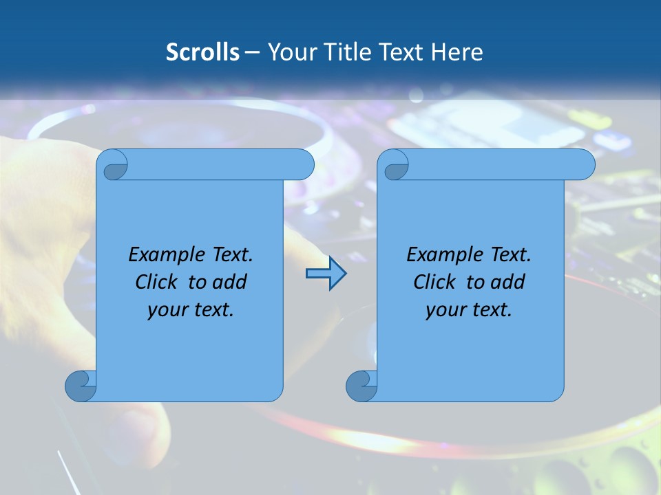 A Dj Mixing Music In Front Of A Mixer PowerPoint Template