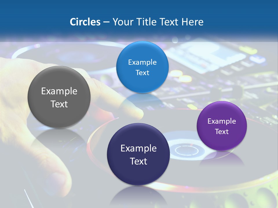A Dj Mixing Music In Front Of A Mixer PowerPoint Template