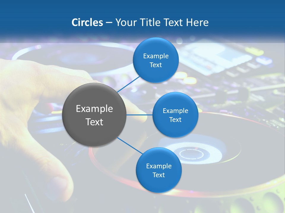 A Dj Mixing Music In Front Of A Mixer PowerPoint Template