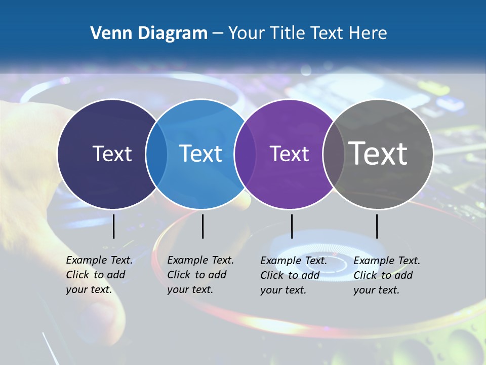 A Dj Mixing Music In Front Of A Mixer PowerPoint Template