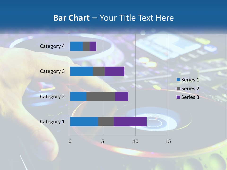 A Dj Mixing Music In Front Of A Mixer PowerPoint Template