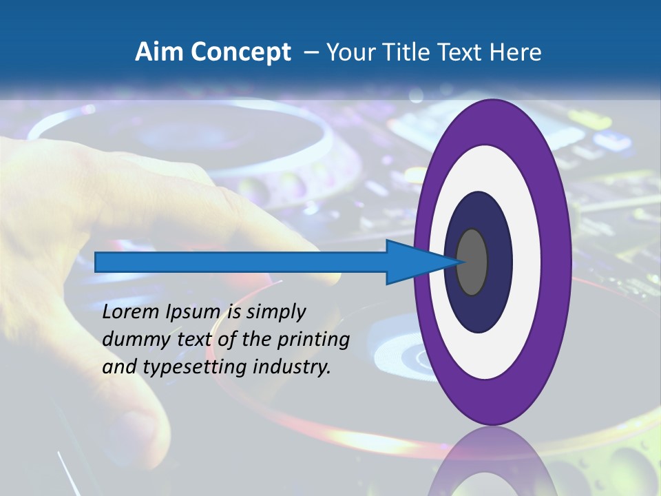 A Dj Mixing Music In Front Of A Mixer PowerPoint Template