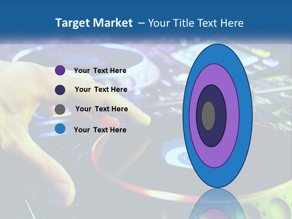 A Dj Mixing Music In Front Of A Mixer PowerPoint Template