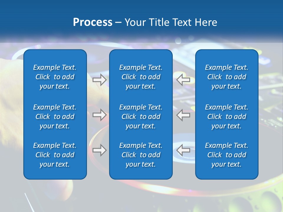 A Dj Mixing Music In Front Of A Mixer PowerPoint Template