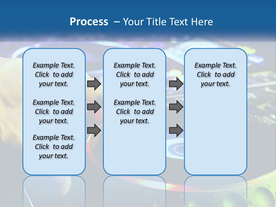 A Dj Mixing Music In Front Of A Mixer PowerPoint Template