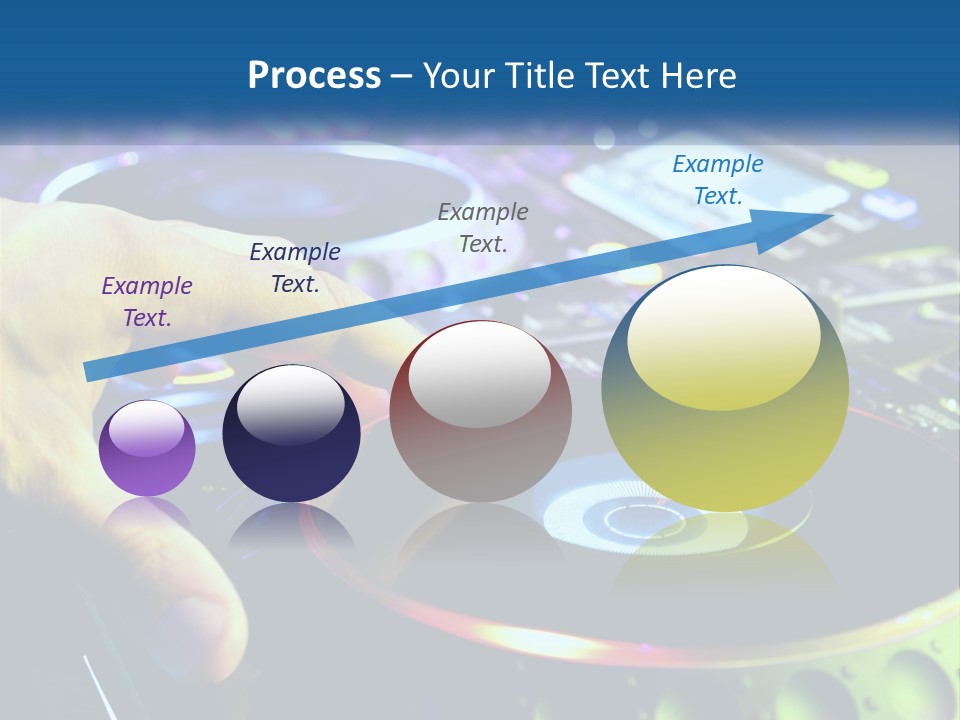 A Dj Mixing Music In Front Of A Mixer PowerPoint Template