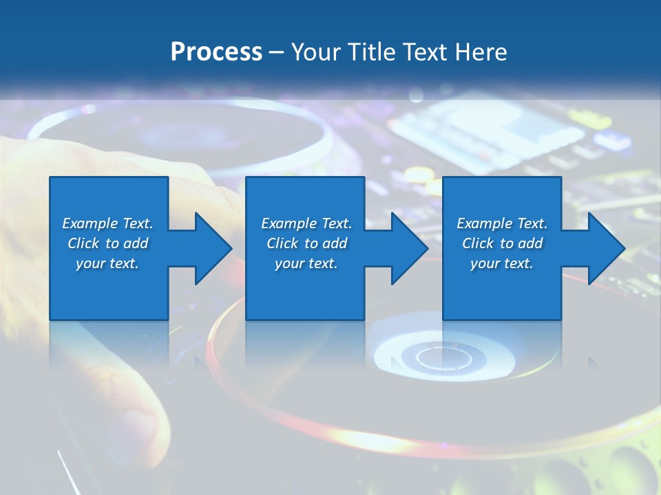 A Dj Mixing Music In Front Of A Mixer PowerPoint Template