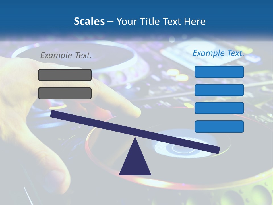 A Dj Mixing Music In Front Of A Mixer PowerPoint Template