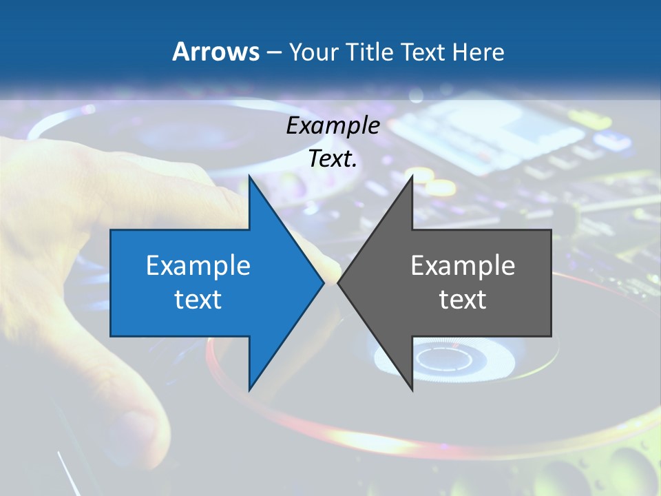A Dj Mixing Music In Front Of A Mixer PowerPoint Template