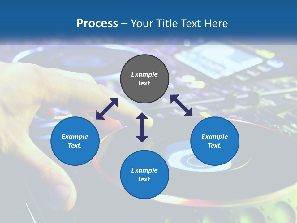 A Dj Mixing Music In Front Of A Mixer PowerPoint Template