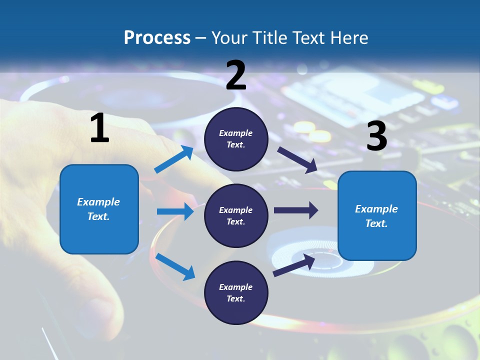 A Dj Mixing Music In Front Of A Mixer PowerPoint Template