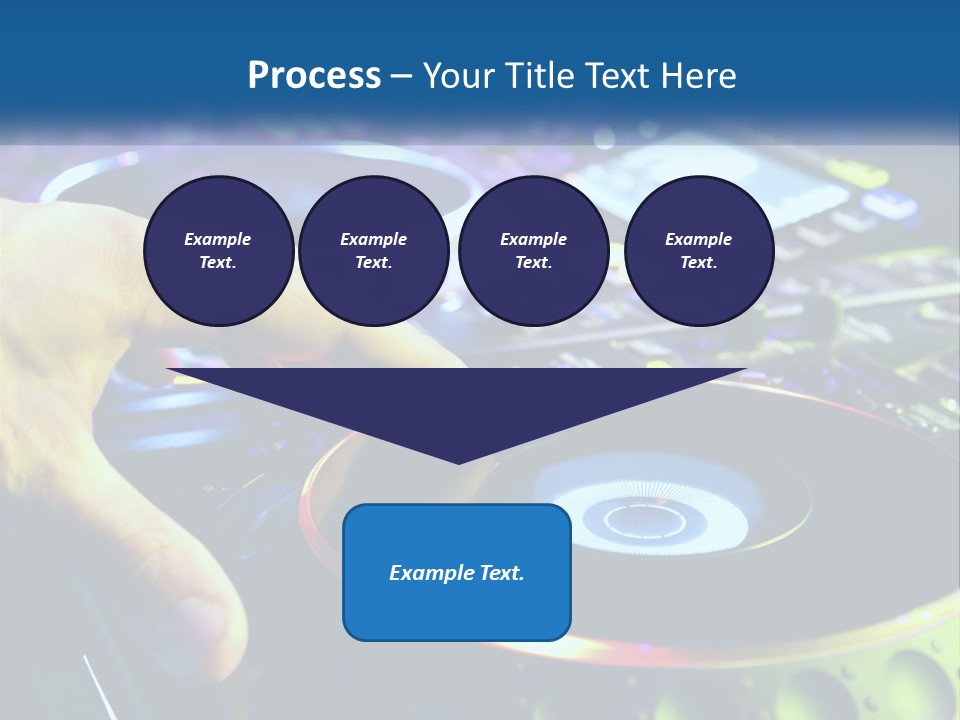 A Dj Mixing Music In Front Of A Mixer PowerPoint Template