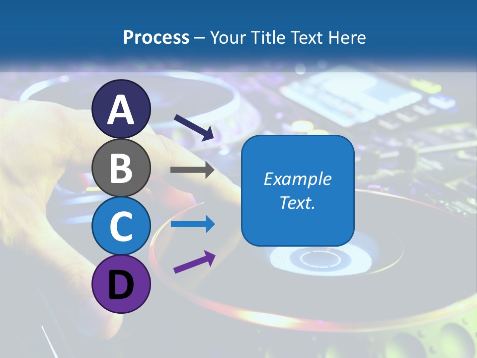 A Dj Mixing Music In Front Of A Mixer PowerPoint Template