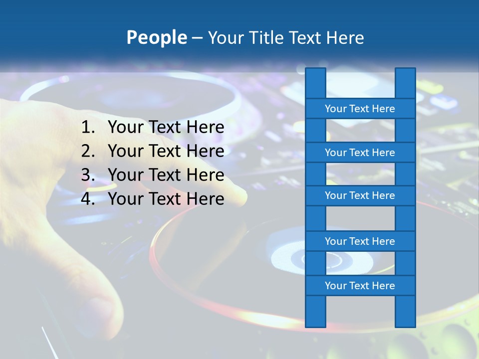 A Dj Mixing Music In Front Of A Mixer PowerPoint Template