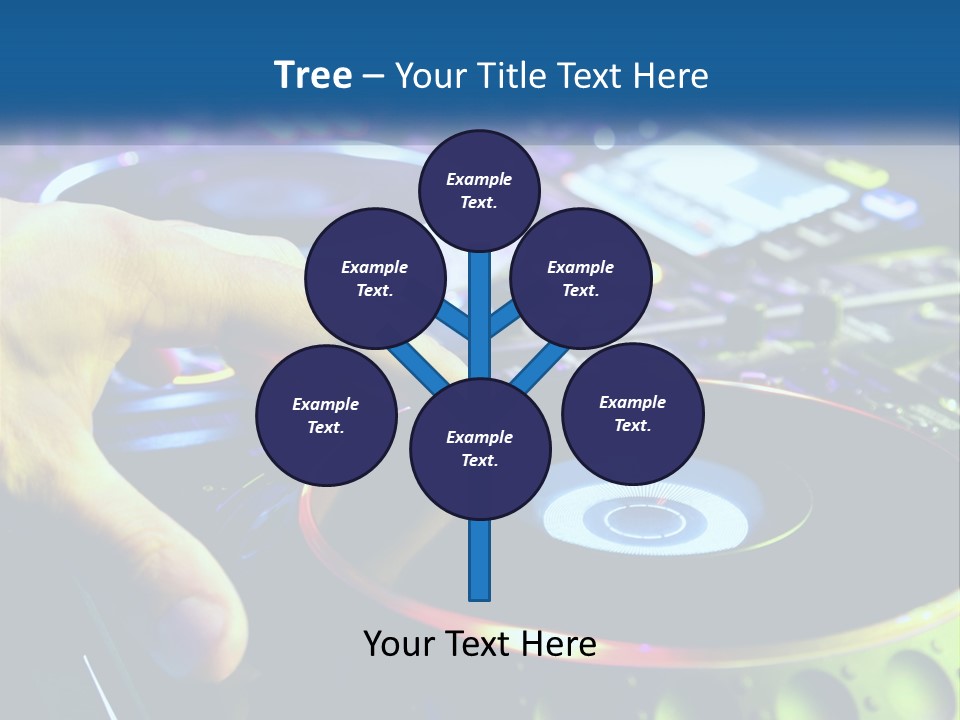 A Dj Mixing Music In Front Of A Mixer PowerPoint Template