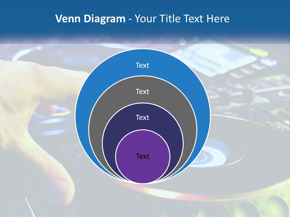 A Dj Mixing Music In Front Of A Mixer PowerPoint Template