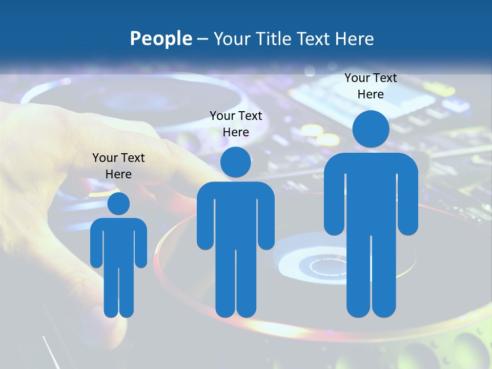 A Dj Mixing Music In Front Of A Mixer PowerPoint Template