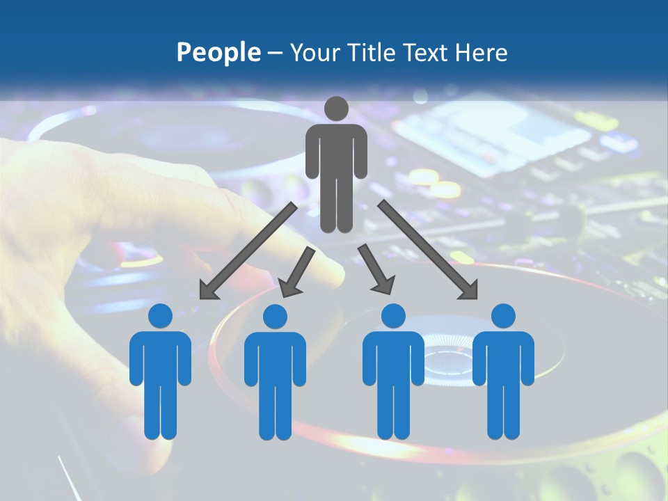 A Dj Mixing Music In Front Of A Mixer PowerPoint Template