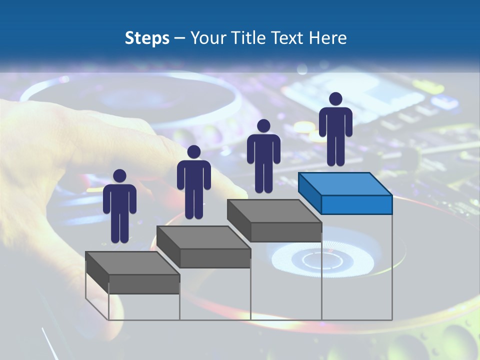 A Dj Mixing Music In Front Of A Mixer PowerPoint Template