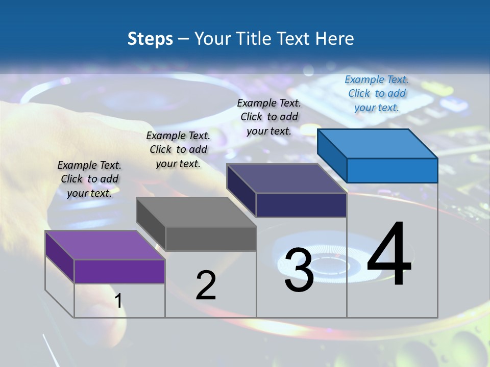 A Dj Mixing Music In Front Of A Mixer PowerPoint Template