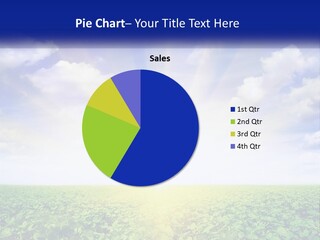 The Sun Shining Over A Field Of Crops PowerPoint Template