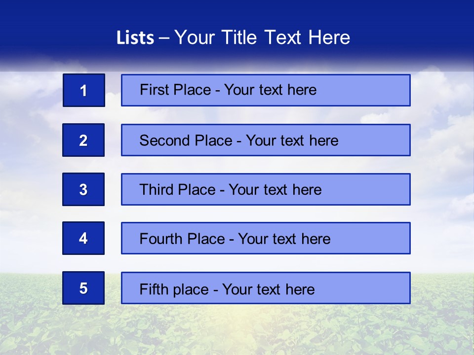 The Sun Shining Over A Field Of Crops PowerPoint Template