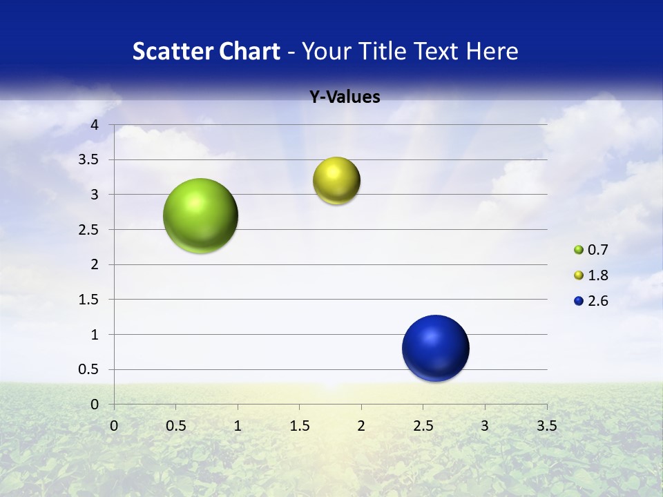 The Sun Shining Over A Field Of Crops PowerPoint Template