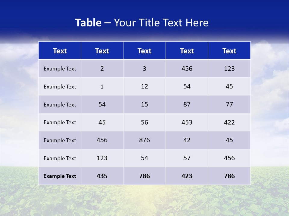 The Sun Shining Over A Field Of Crops PowerPoint Template