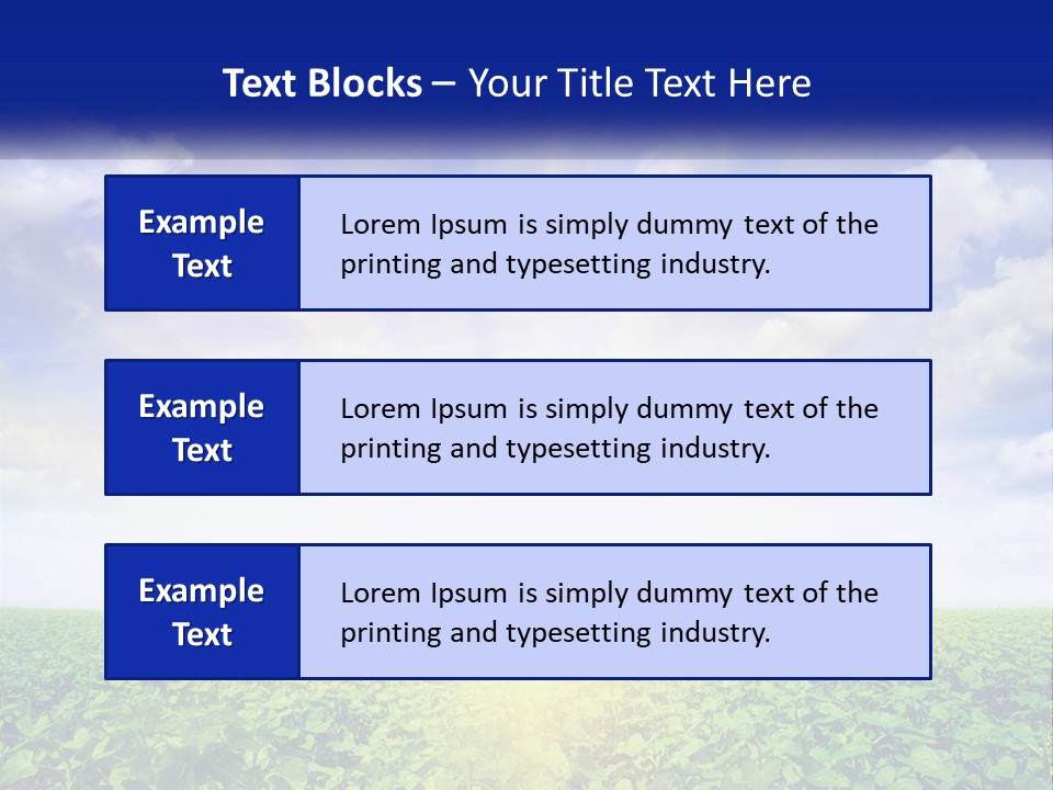 The Sun Shining Over A Field Of Crops PowerPoint Template