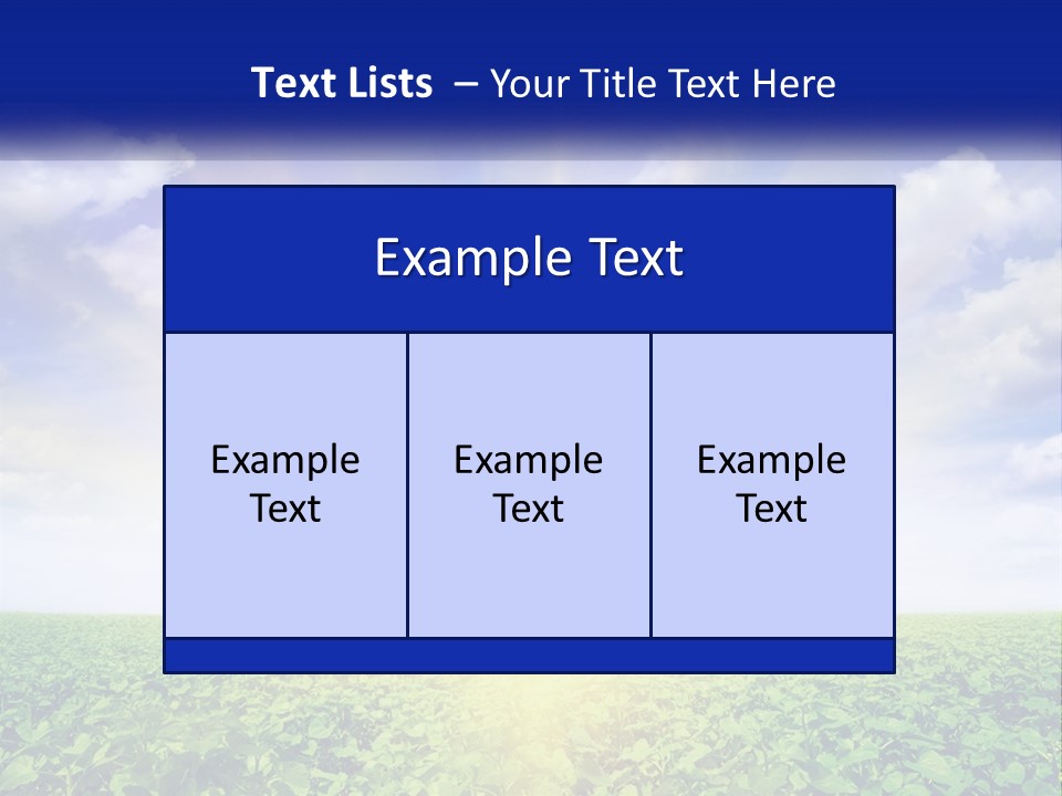 The Sun Shining Over A Field Of Crops PowerPoint Template