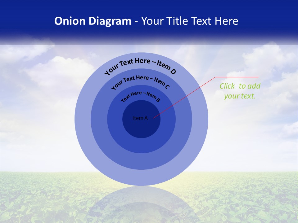 The Sun Shining Over A Field Of Crops PowerPoint Template