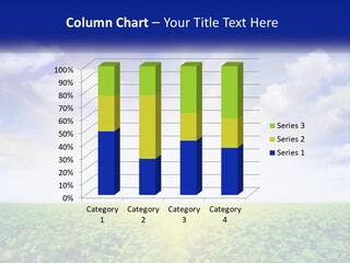 The Sun Shining Over A Field Of Crops PowerPoint Template