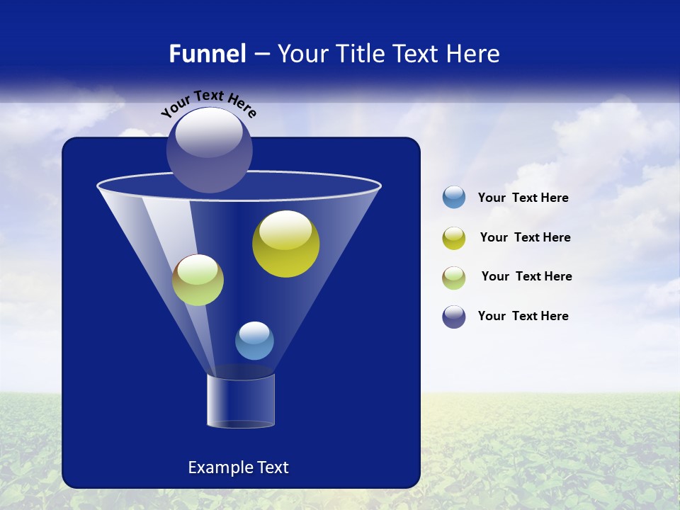 The Sun Shining Over A Field Of Crops PowerPoint Template