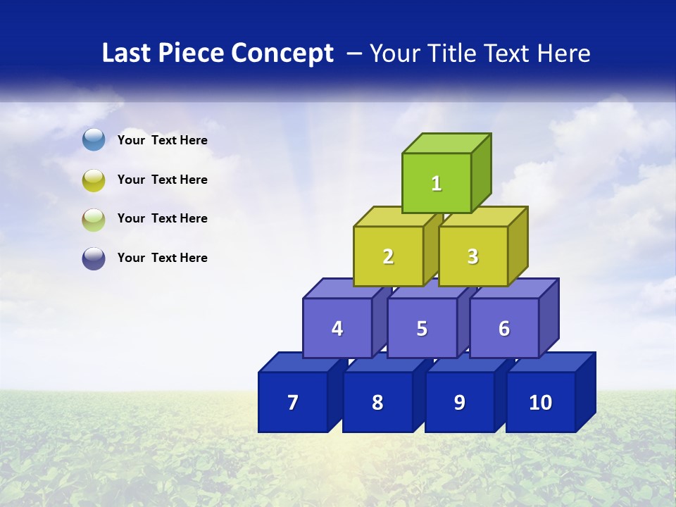 The Sun Shining Over A Field Of Crops PowerPoint Template