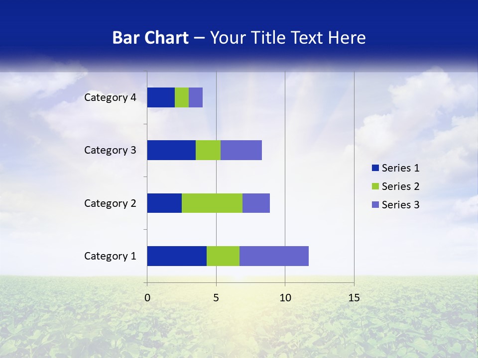The Sun Shining Over A Field Of Crops PowerPoint Template