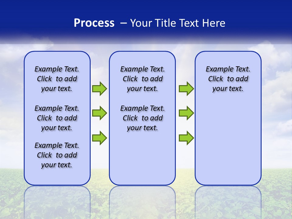 The Sun Shining Over A Field Of Crops PowerPoint Template