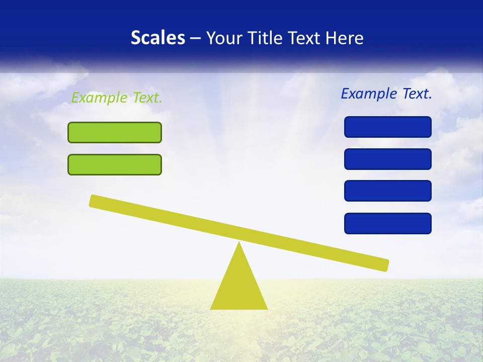 The Sun Shining Over A Field Of Crops PowerPoint Template