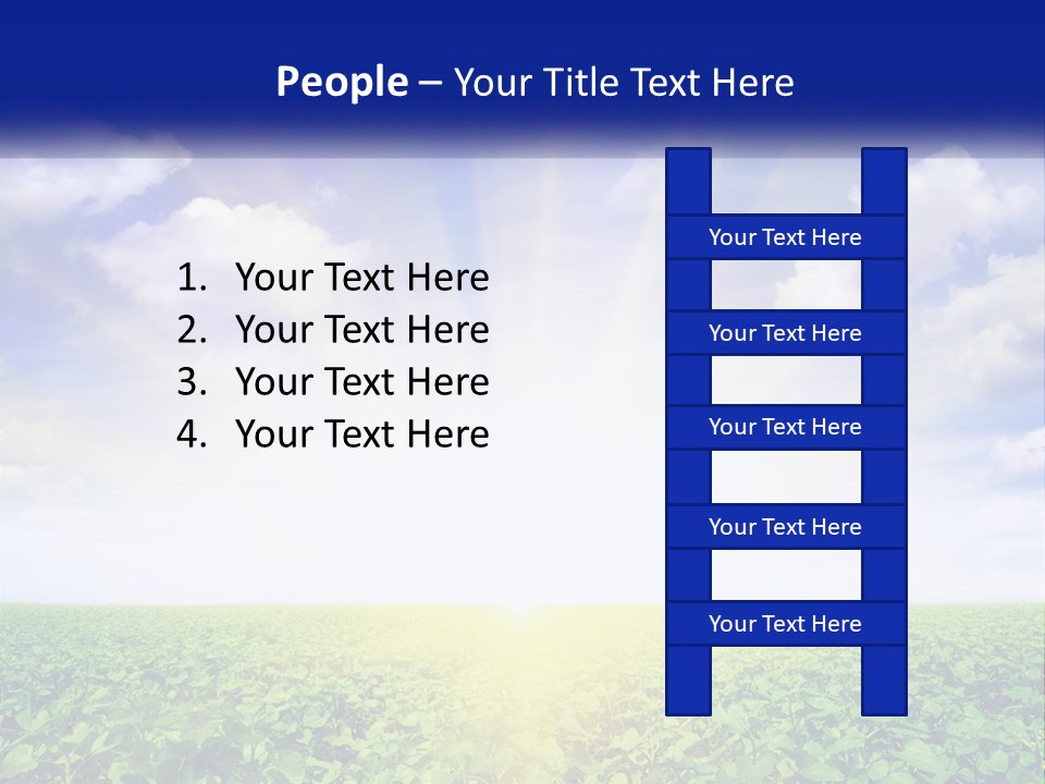 The Sun Shining Over A Field Of Crops PowerPoint Template