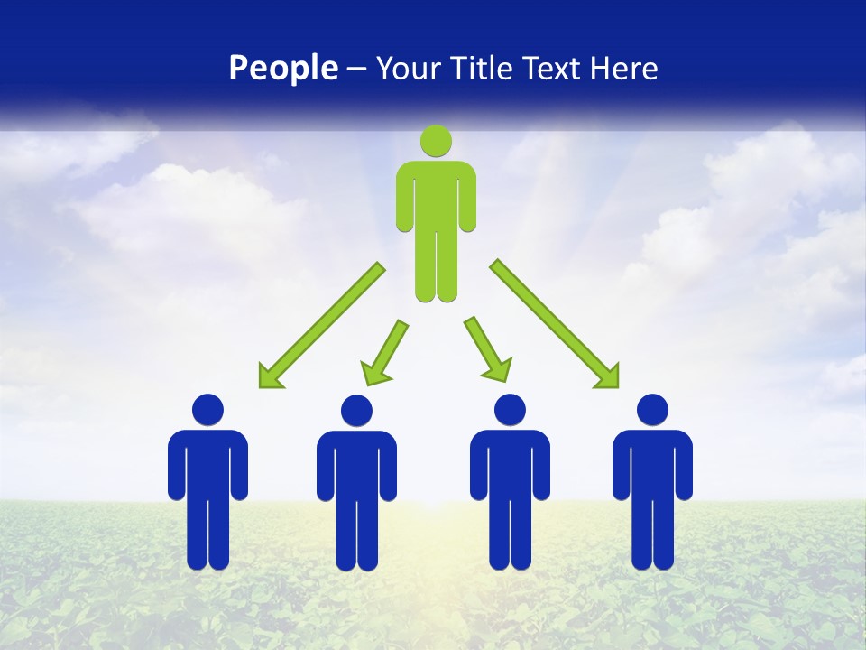 The Sun Shining Over A Field Of Crops PowerPoint Template