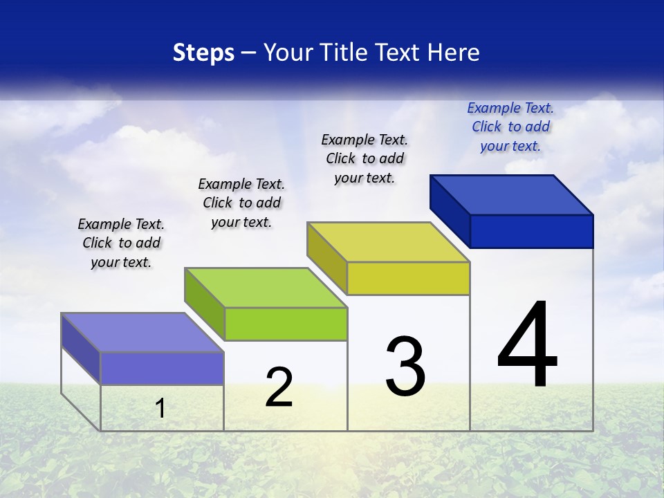 The Sun Shining Over A Field Of Crops PowerPoint Template