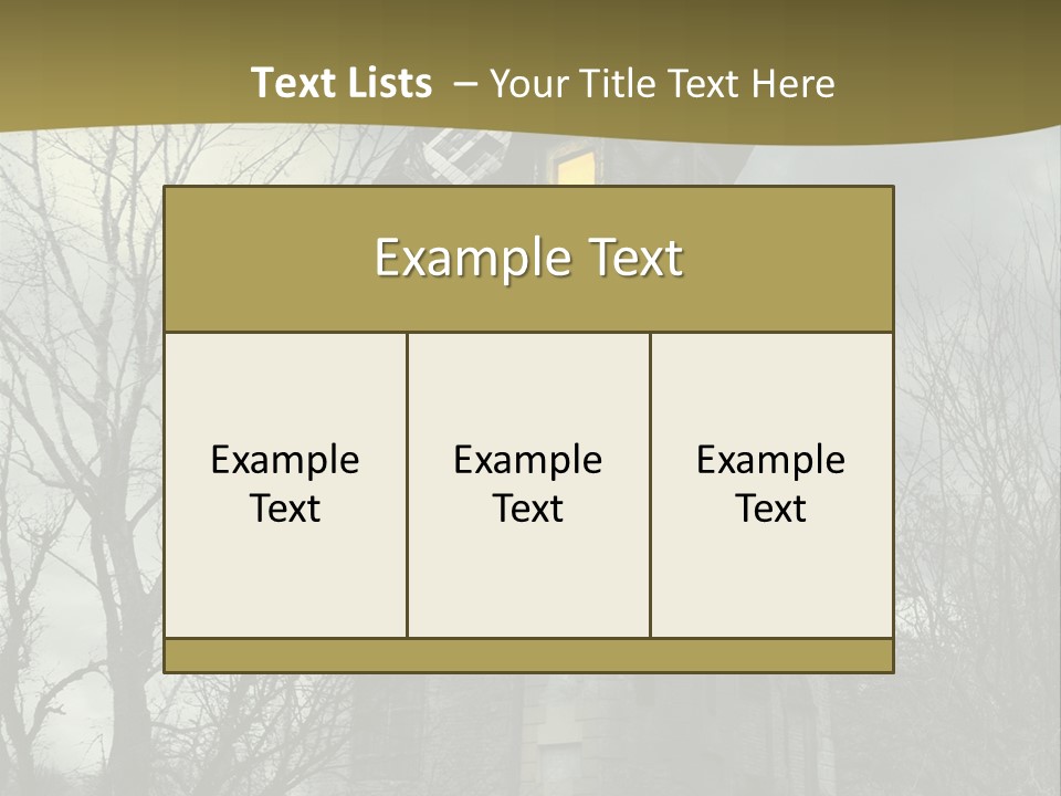 An Old Building With A Yellow Light In The Window PowerPoint Template