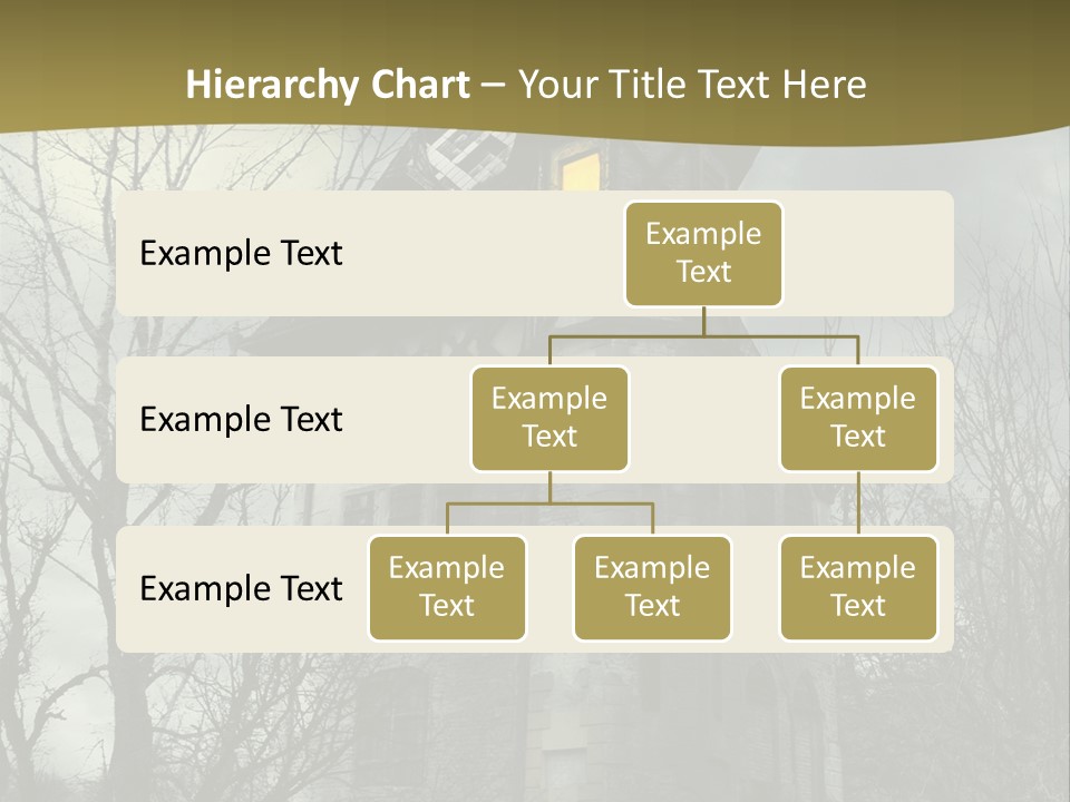 An Old Building With A Yellow Light In The Window PowerPoint Template