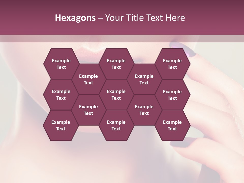 A Woman With Purple Nail Polish Holding Her Hand To Her Face PowerPoint Template