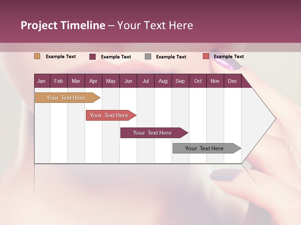 A Woman With Purple Nail Polish Holding Her Hand To Her Face PowerPoint Template