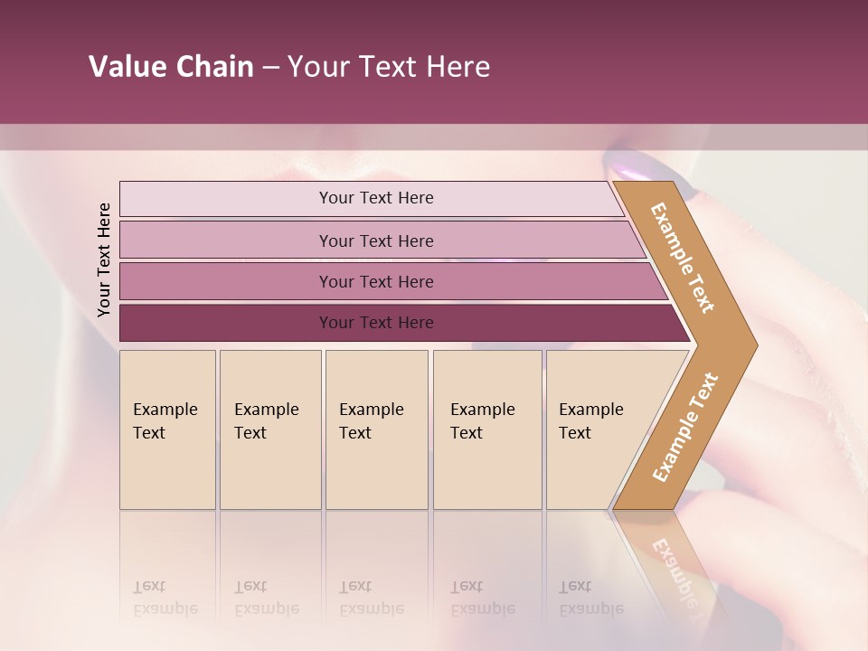 A Woman With Purple Nail Polish Holding Her Hand To Her Face PowerPoint Template