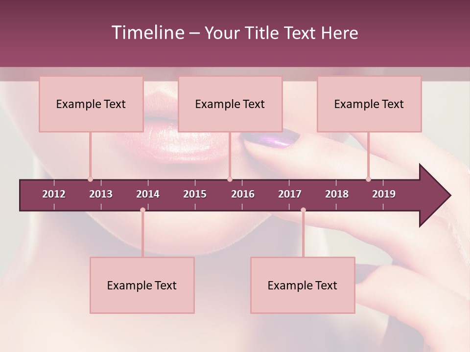 A Woman With Purple Nail Polish Holding Her Hand To Her Face PowerPoint Template